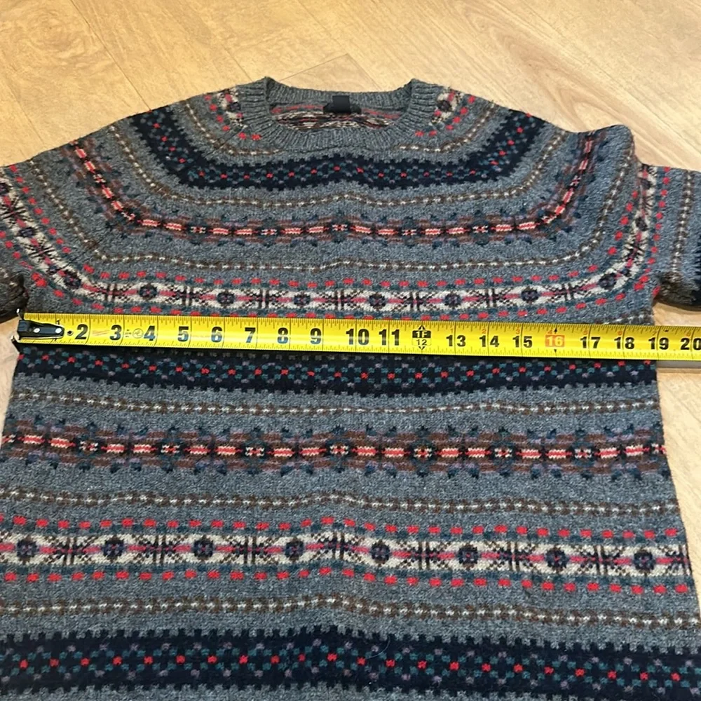 J. Crew Fair Isle Lambs Wool Sweater